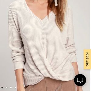 NWT Lulu’s | Cozy Twist Front Sweater Top
